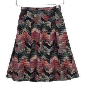 Vintage 70s Liberty of London Skirt Womens Size XS Chevron A Line Union Made